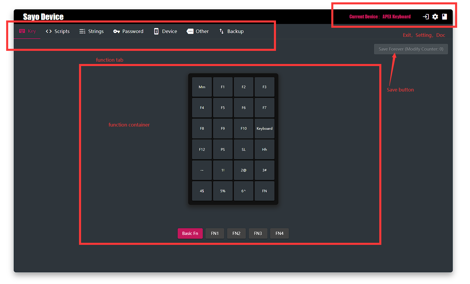 Interface specification